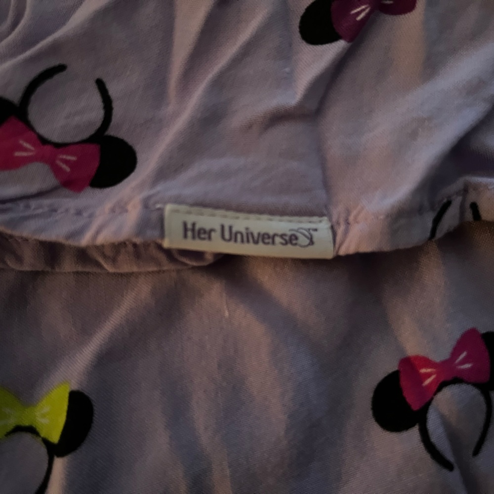 Minnie Mouse Ears button down tie top - Picture 4 of 4